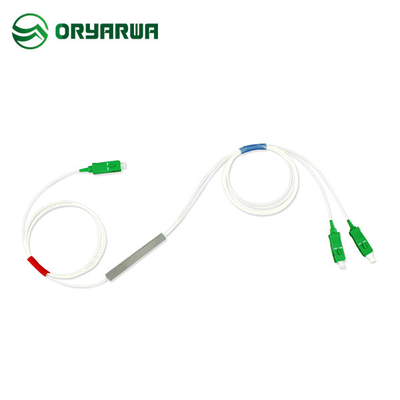 1x2 SC APC Fiber Optic Hydrel Fiber Cable Mini PLC Splitter Steel Tube